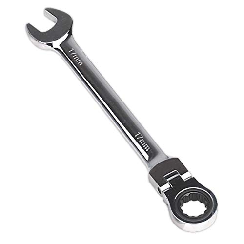 Sealey Flexi-Head Ratchet Chiavi Combinate, Argento, Fhrcw17
