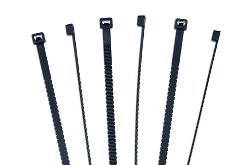 Connect 31809 - Fascette Stringicavo A Torsione 360 Mm X 8 Mm, 50 Pezzi, Colore: Nero