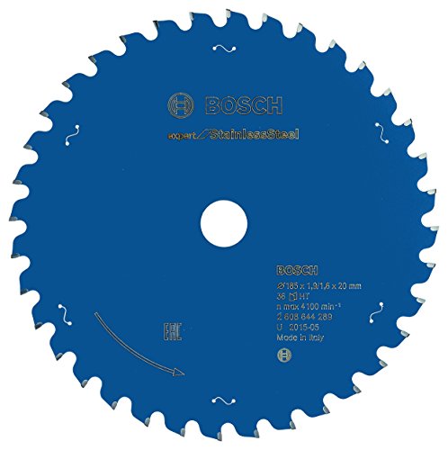 Bosch Professional 2608644289 Sheet Esperto Sega Circolare Per L'Acciaio Inossidabile, 185 X 20 X 36 X 1.9