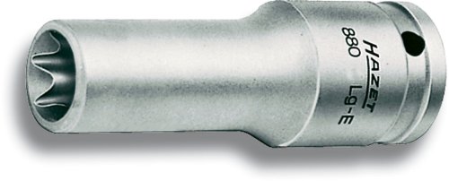Hazet 880Lg-E10 Inserto Chiave A Bussola Torx, Argento, Attacco Quadro, Cavo, 10 Mm 3/8 Di Pollice