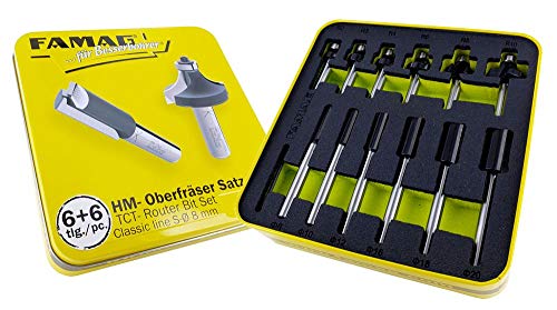 Famag 338186600 - Set Di Frese Hm"Classic Line", 6 + 6 Pezzi, In Scatola Di Latta