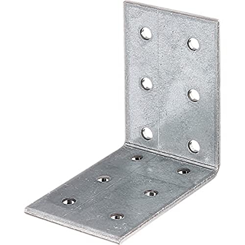Gah-Alberts 330705 Squadretta Di Giunzione Angolare Multiforo, Acciaio, 60 X 60 X 40 Mm / 50 Stk