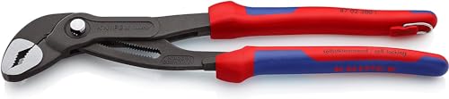 Knipex Cobra Pinza Regolabile Di Nuova Generazione Per Tubi E Dadi Bonderizzata Grigia, Rivestiti In Materiale Bicomponente, Incorporato Per Agganciar