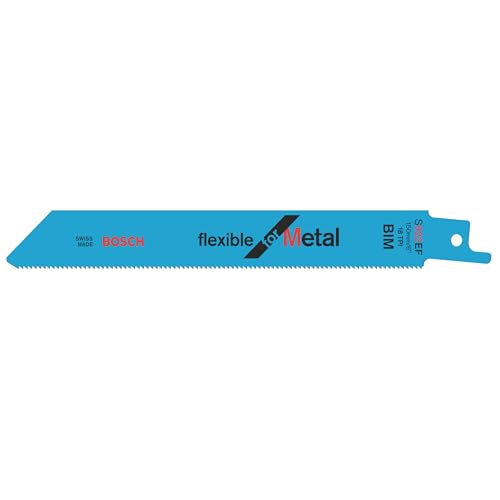 Bosch Professional 2 Pezzi Lama Per Sega Universale S 922 Ef Flexible For Metal (Per Metallo, 150 X 19 0.9 Mm, Accessorio Universale)