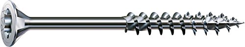 Spax 191010802605 - Viti Per Costruzioni In Legno, 8,0 X 260 Mm, 50 Pezzi, T-Star Plus, Testa Svasata, Filettatura Parziale, 4Cut, Wirox A3J, 01910208
