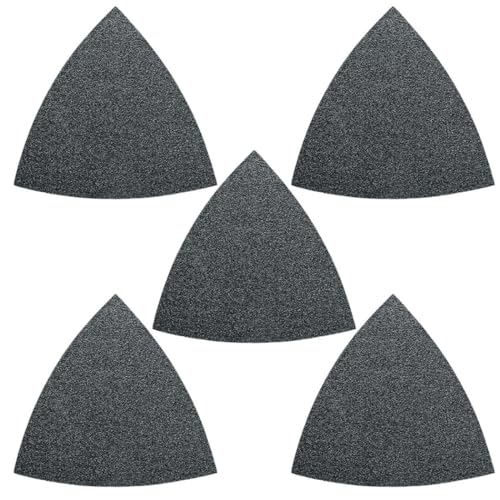 Fein 5 Fogli Abrasivi Con Grana 120, Lunghezza Bordo 80 Mm, Confezione 5 Pezzi, Universale, Impiego Universale Su Quasi Tutti I Materiali. Non Forato,