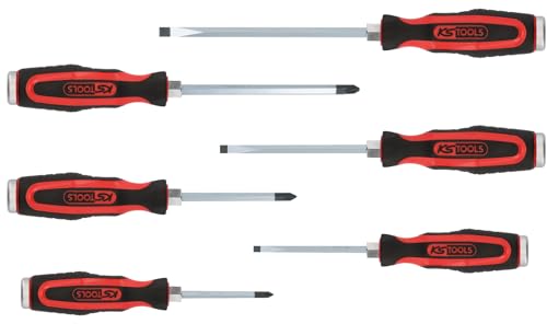 Ks Tools 151.1160 Serie Di Giraviti Ergomax A Lama Passante,6 Pzph+A Intaglio