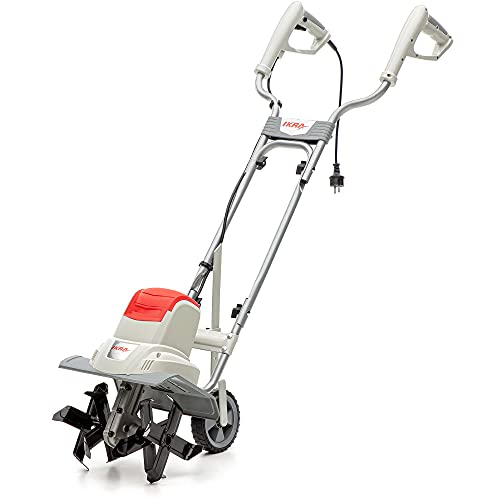 Ikra Motozappa Motocoltivatore Elettrica Iem-800-S, Larghezza Di Lavoro 30Cm, Profondità Di Lavoro 20Cm, 800 W