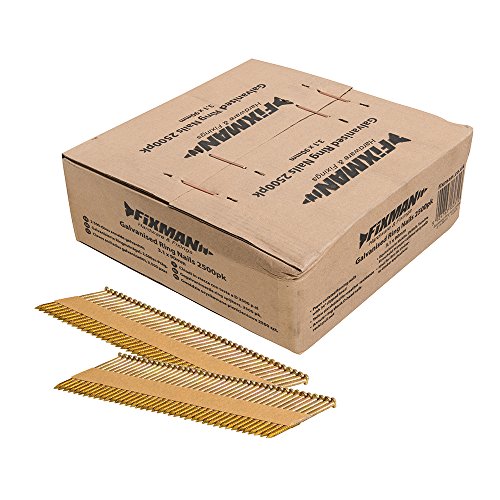 Fixman 413678 Zincato Anello Unghie 2500Pk 3.1 X 90 Mm, Argento