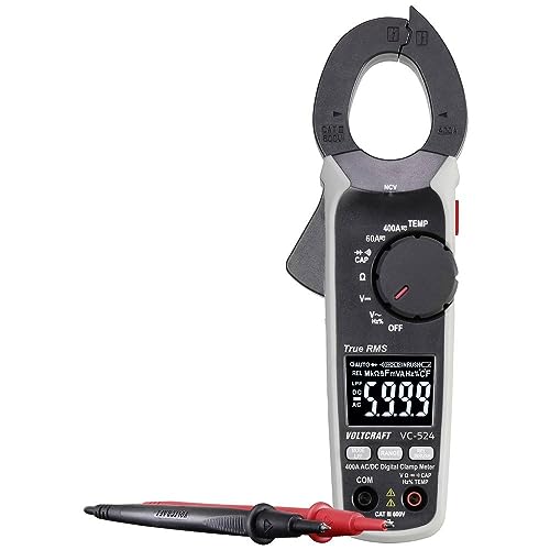 Voltcraft Vc-524 - Pinza Elettrica Digitale Cat Iii 600 V, Display (Conte): 6000