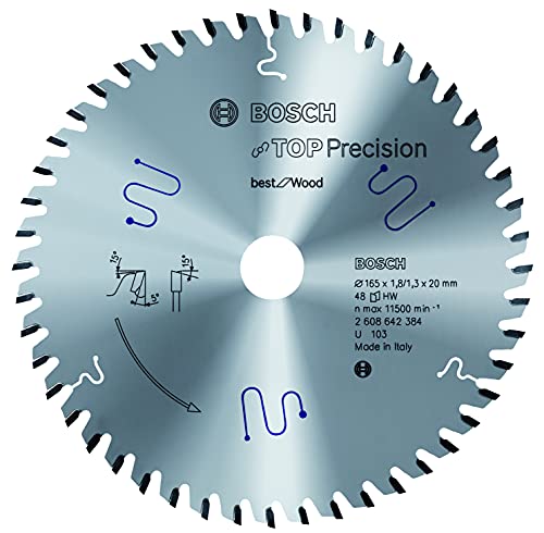 Bosch Professional 2608642386 - Disco De Sierra Circular Csb Top Precision Madera: 165X20X32D Atb