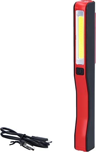 Ks Tools 550.1173 - Lampada Di Ispezione Cob Stripe 190 Lumen Con Lampada Uv Spot Led (Batteria Agli Ioni Di Litio, 3,7 V/800 Mah)