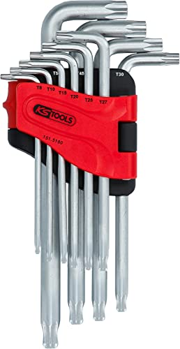 Ks Tools 151.5180 Set Chiavi Maschio Esagonale Per Testa A Sfera Torx, Lunga 10 Pz