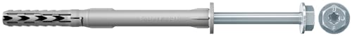 Fischer 46329 Fissaggio Del Telaio, Zinco, 10X60 Mit Sechskantschraube Mit Unterlegscheibe