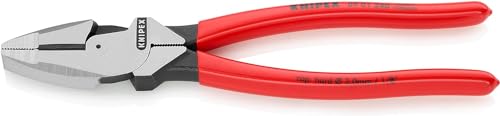 Knipex Pinza Universale Tipo Forte "Lineman'S Pliers" Modello Americano Bonderizzata Nera, Rivestiti In Resina Sintetica Antiscivolo 240 Mm (Confezion