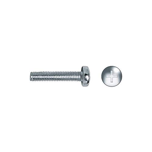 Celo 96407985 96407985-Vite Filettatura Metrica A Testa Bombata Philips Din 7985 M6X40 Mm Zincato (Confezione Da 150 Pezzi), Metallico