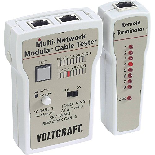 Tester Cavi Ct-2 Voltcraft Ct-2 Adatto Per Rj-45, Bnc, Rj-11