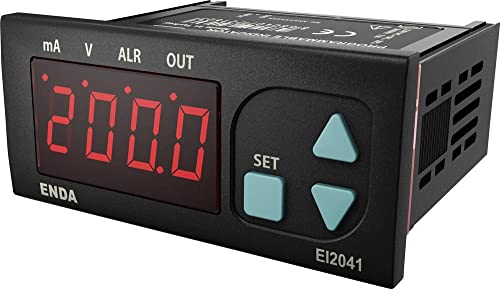 Enda Ei2041-230-2R-12 - Dispositivo Digitale Da Incasso Universale, Indicatore Led, 35 X 77 Mm