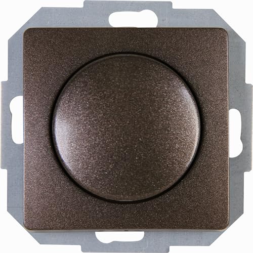 Kopp Paris 846026084 - Dimmer Universale Con Interruttore A Pressione Per Led, Fasi E Fasi Di Taglio, Led 3-100 Watt, Lampadine A Incandescenza 10-250