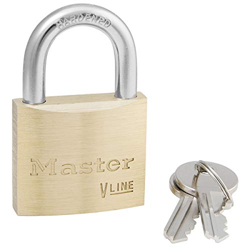 Master Lock 4140Ka-2341 Lucchetto Con Chiavi In Ottone, Oro, 6 X 4 X 1.3 Cm