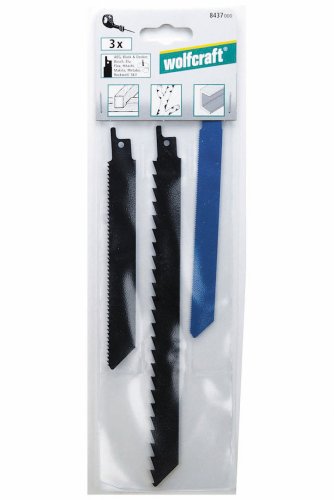 Wolfcraft Set Di Lame Per Elettroseghe A Gattuccio Da 3 Pezzi, 8437000