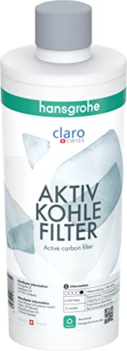 Hansgrohe Filtro Ai Carboni Attivi, Cartuccia Filtrante Per Aqittura M91, Filtro Dell'Acqua, Filtro Di Ricambio, Capacità Di Filtro: 4.000 Litri A 15°