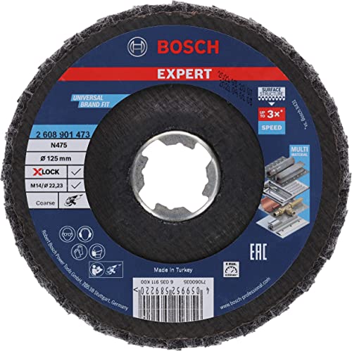 Bosch Accessories Bosch Professional 1 X Expert N475 Scm X-Lock Disco Abrasivo A Ventaglio (Per La Finitura Di Superfici Metalliche, Ø 125 Mm, Grossol