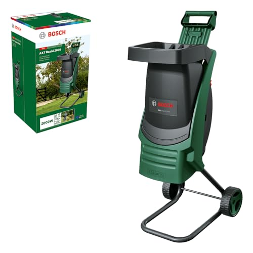 Bosch Axt Rapid 2000 Broyeur De Végétaux (Pour Un Broyage Puissant Des Débris De Jardin ; Moteur Puissant De 2 000 W)