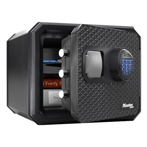 Master Lock Casseta Certificata Ignifuga E Impermeabile All’Acqua, 23L, 417 X 348 X 478 Mm, Combinazione Digitale Con Tastiera Retroilluminata, Per La
