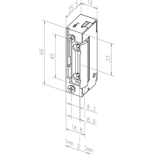 Effeff 11805-B71 Apriporta, Argento, 11805
