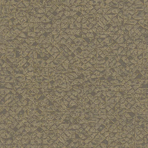 Rasch Carta Da Parati 704365 Della Collezione Kalahari In Tessuto Non Tessuto Color Oro E Marrone Con Struttura 10,05 M X 53 Cm (Lunghezza X Larghezza