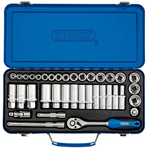 Draper Dd37 M/Mt 3/20,3 Cm Centimetri. Dr. Metric Socket Set (37 Pezzi), Blu