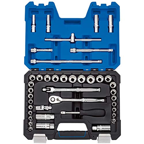 Draper D41Amn/B 3/20,3 Cm Centimetri. Dr. Mm/Af Combined Socket Set (41 Pezzi), Blu