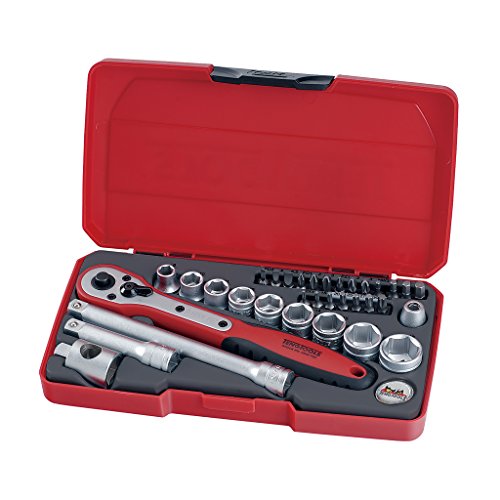 Teng T3834 - Set Di Chiavi A Bussola E Punte Da 3/8", 34 Pezzi