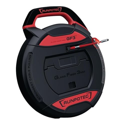Runpotec 10197 Gf3 - Alimentatore Per Cavi, 30 Metri, Senza Contatore Metro, Asta In Fibra Di Vetro, Diametro 3 Mm