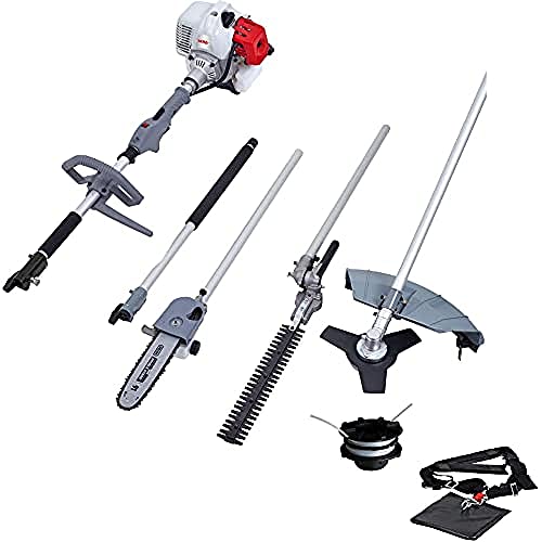 Ikra Utensile Multifunzione A Scoppio 4In1 Ibkh 33: Decespugliatore, Tagliabordi, Potatore, Tagliasiepi Telescopico Incl. Prolunga
