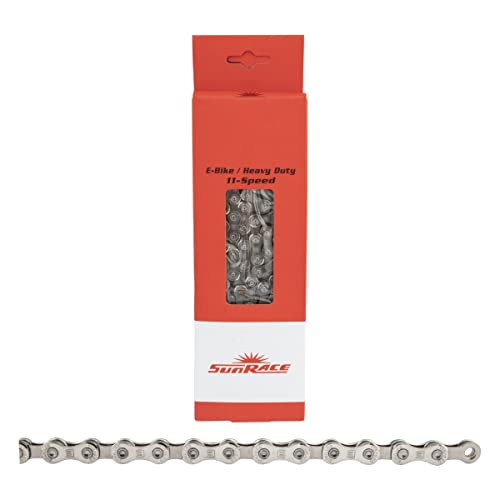 Sunrace Cn11E, Catena Unisex, Argento, 126 Links