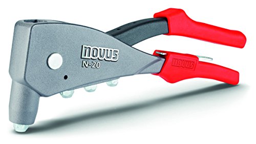 Novus Rivettatrice Per Rivetti Ciechi N 20 - Impugnatura Ergonomica Per Lavori Ad Una Sola Mano - Pinza Rivettatrice In Alluminio Per Rivetti In Accia