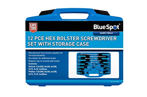 Bluespot - Set Di 12 Cacciaviti Esagonali Con Custodia