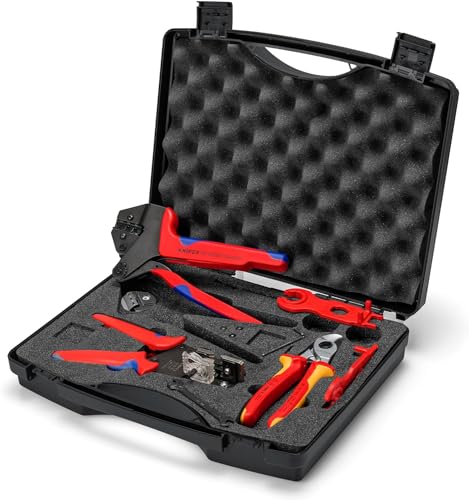 Knipex 97 91 04 V01 Valigia Portautensili Per Fotovoltaico Per Connettori Per Cavi Solari Mc4 (Multi-Contact)