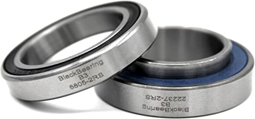 Black Bearing Cuscinetti Ped. 22.2X32X7/11.5+25X35X7, Adulti Unisex, Nero, Standard