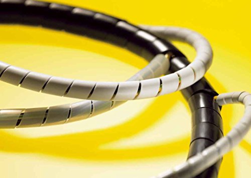 Hellermanntyton Sbpe16 Bk-Pe 161-41301 Sbpe16-Pe-Bk-30M - Tubo A Spirale Da 20 A 150 Mm, 30 M, Colore: Nero