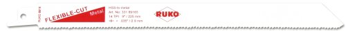 Ruko 33189165 - Pack De 5 Sierras De Sable Bimetal Con Vástago Universal 1/2", Para Metal, 225 Mm (Equivalencia Bosch S 1122 Bf)