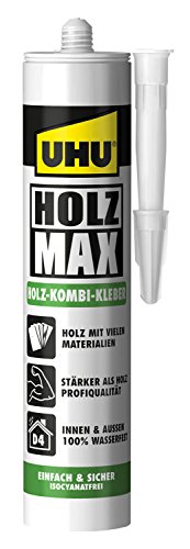 Uhu – Colla Per Legno Max Senza Solvente, Cartuccia Con 380 G, 1 Pz, 48330