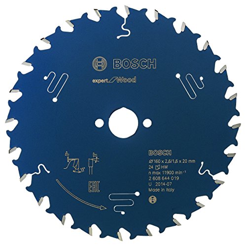 Bosch Accessories 2608644019 - Disco De Sierra Circular Csb Expert Madera: 160X20X24D, Nero