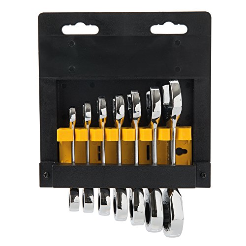 Silverline 199916 Set Di 7 Chiavi A Cricchetto Compatte 8-19 Mm
