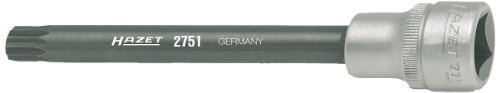 Hazet 2751 Zylinderkopf-Schraubendreher-Steckschlüssel-Einsatz, Argento, Attacco Quadro, Cavo, 12.5 Mm 1/2 Di Pollice