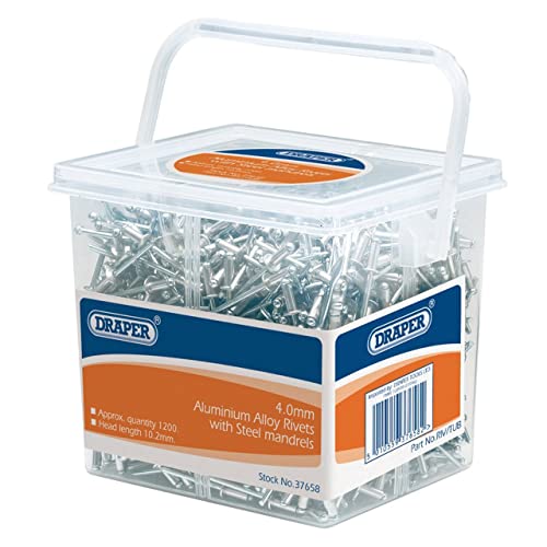 Draper 37658 - Rivetti Ciechi 4 X 10,2 Mm, 1200 Pezzi
