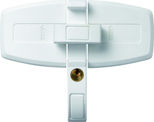 Abus Dfs95 Al0125 Serratura Per Finestre, Sistema Di Sicurezza Per Finestre A Due Ante, Chiave Maestra, Livello Di Sicurezza: 10, 31719, Bianco
