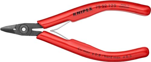 Knipex Tronchese Laterale Per Elettronica Brunita, Rivestiti In Resina Sintetica 125 Mm 75 52 125